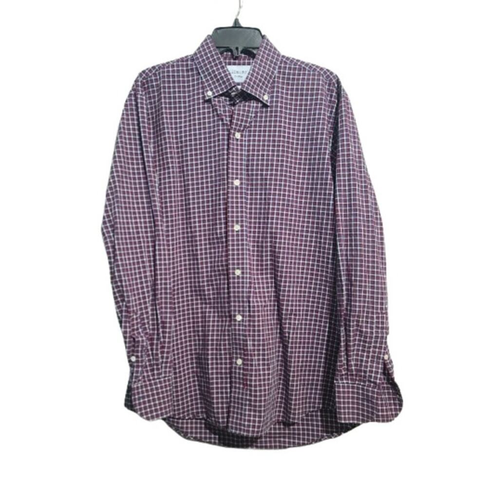 Ledbury Slim Fit Blue Red Check Plaid Button Shirt
